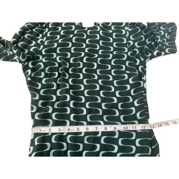 Reformation Port Retro Midi Dress XS 2 Green Preppy Y2K Psychedelic 70s Classic - Picture 8 of 16